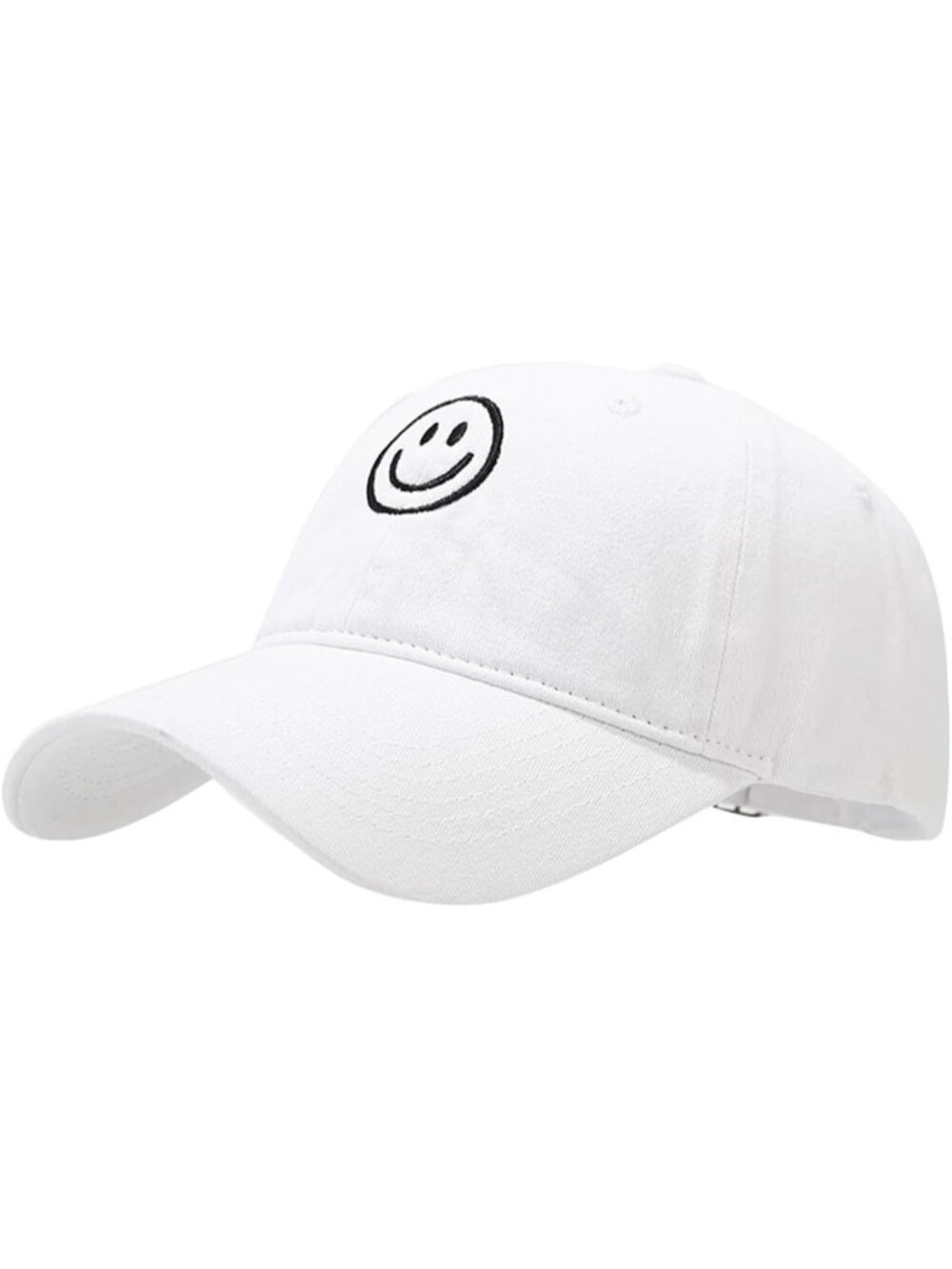🎃Unisex White Vintage Washed Distress Cotton Profile Basic Solid Baseball Caps